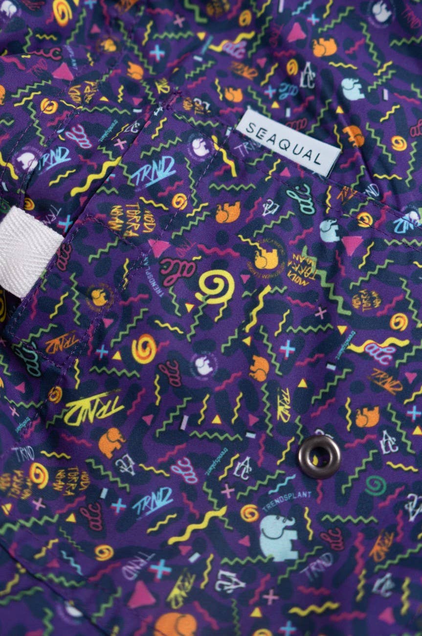 Costume da bagno uomo Dogtown in filato SEAQUAL® viola