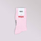Calzini rosa con scritta “Amore”
