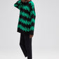 Maglione oversize girocollo fantasia