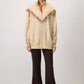 Giacca impermeabile ricamata beige