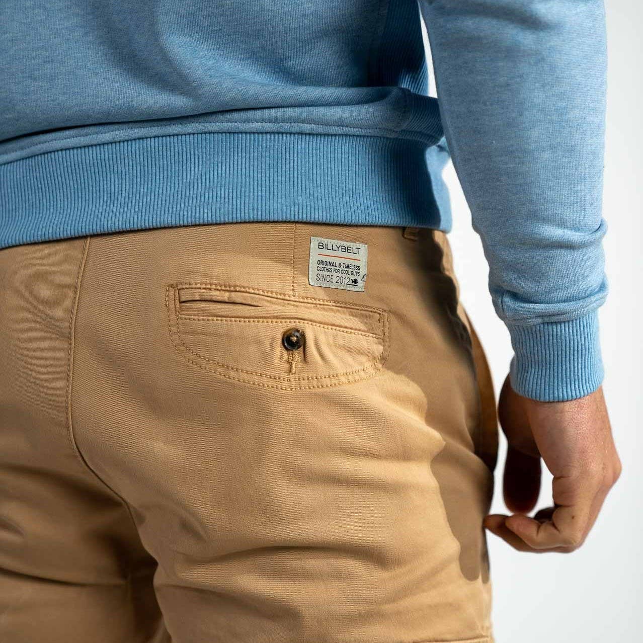 Pantaloni cargo taupe in cotone BCI