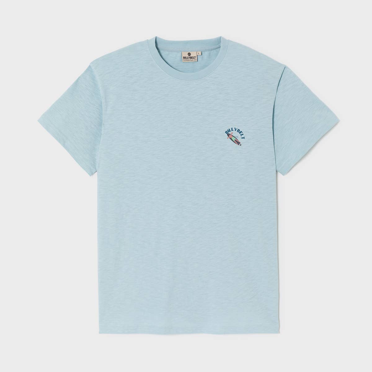 T-shirt Surfer in Cotone Biologico Azzurro Chiaro
