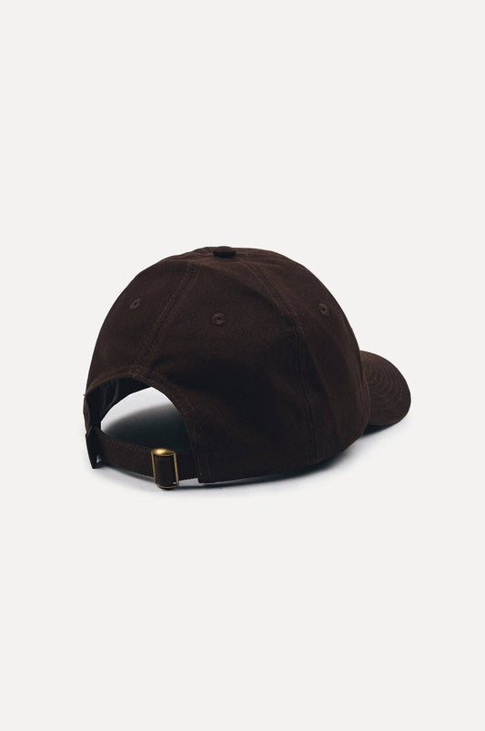 Cappellino in cotone con logo ricamato marrone