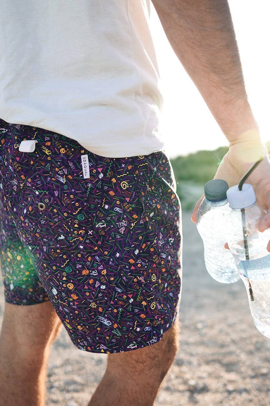 Costume da bagno uomo Dogtown in filato SEAQUAL® viola