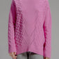 Maglione dolcevita oversize in misto cashmere 3D Knit