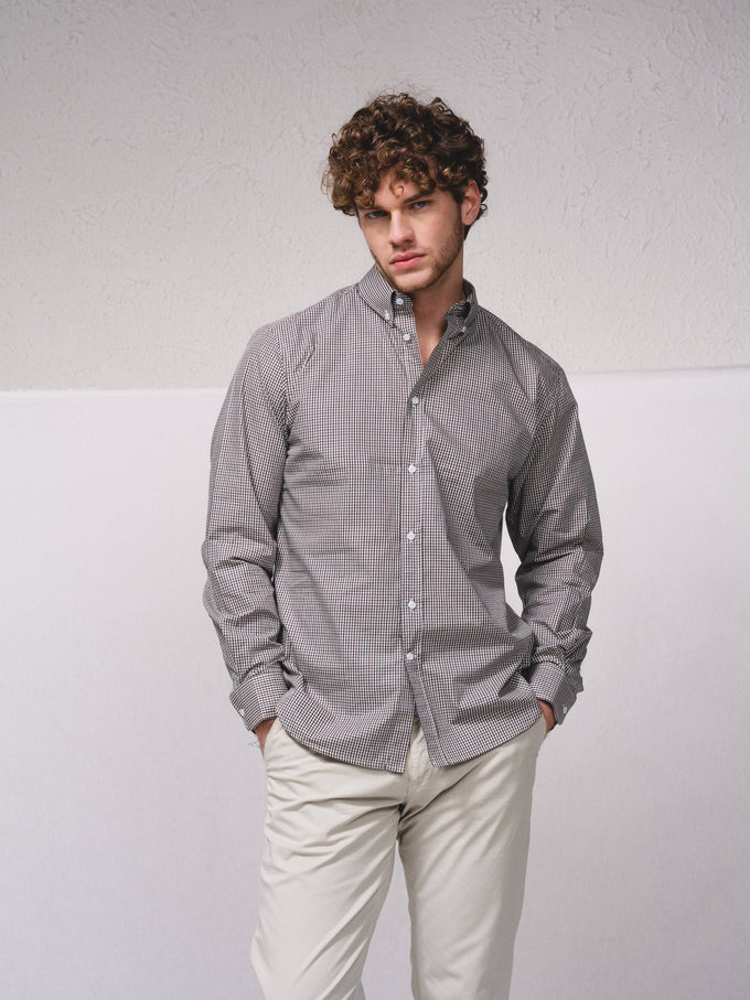 Camicia classica a quadretti in cotone