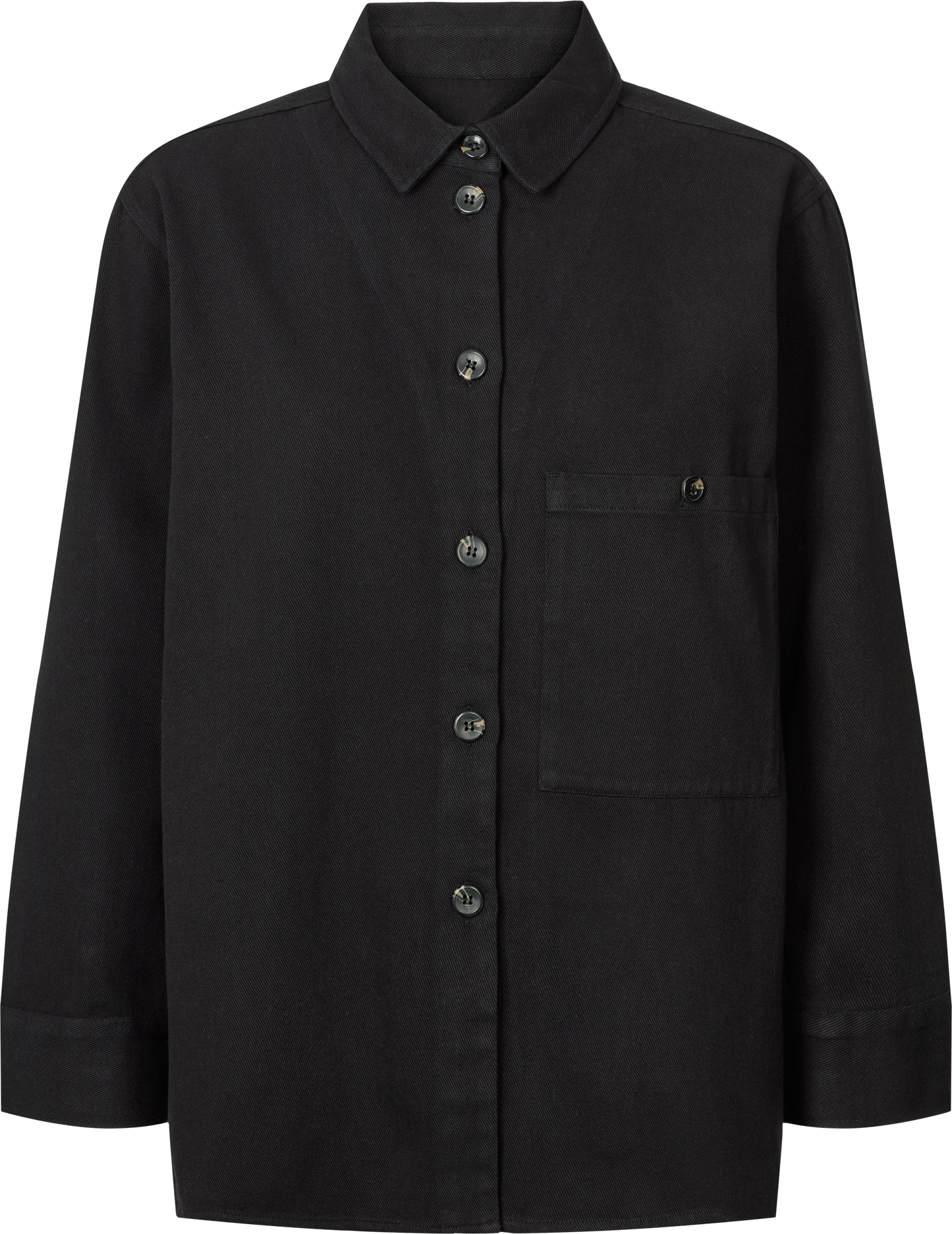 Camicia Sussie in twill di cotone biologico nero