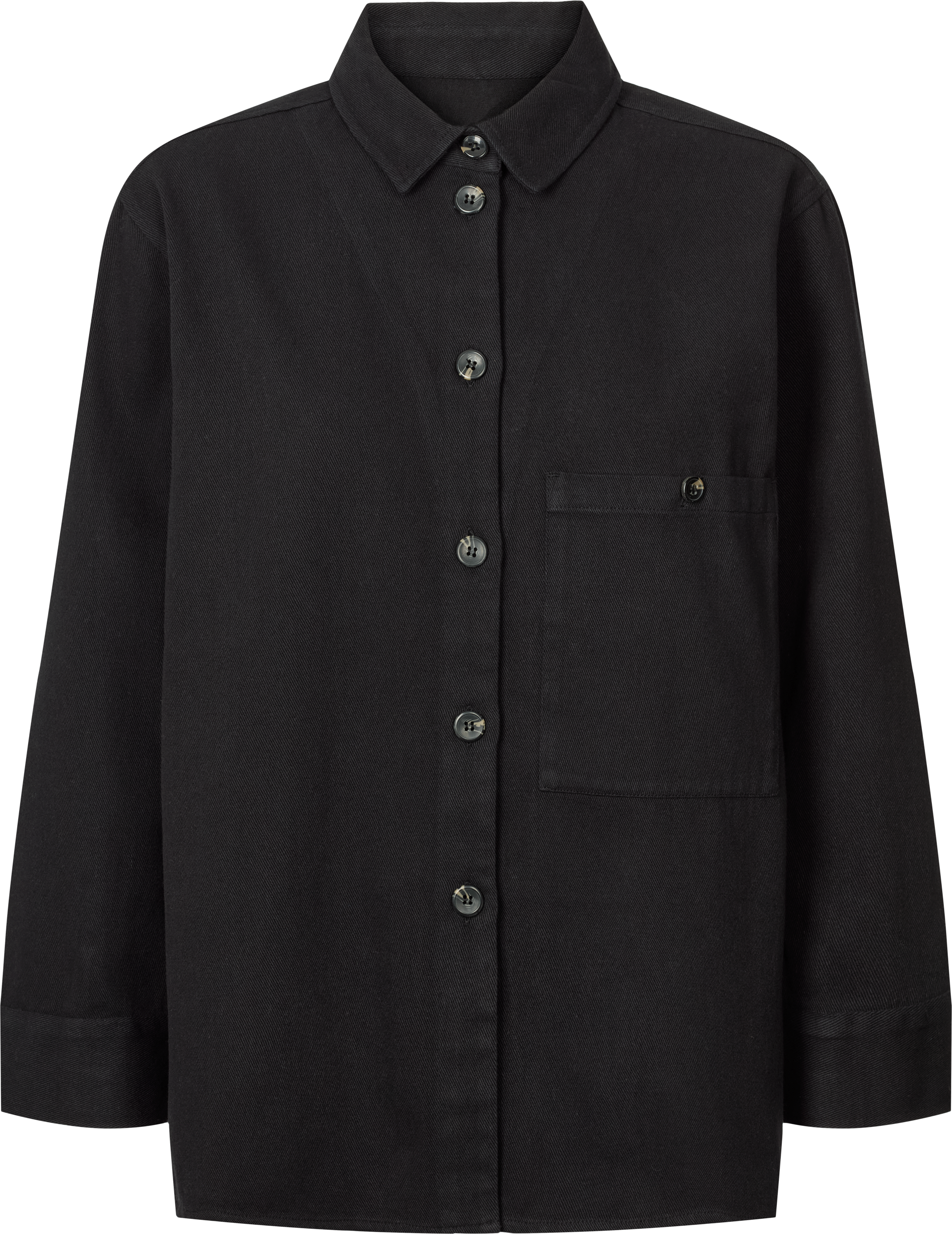 Camicia Sussie in twill di cotone biologico nero