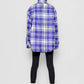 Camicia imbottita tartan viola e bianco Nemesi