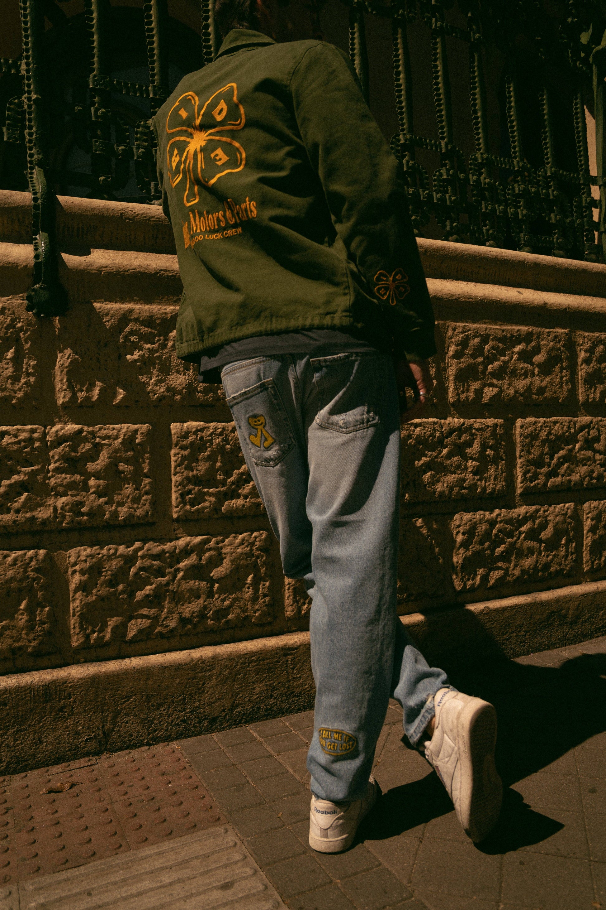 Giacca trucker khaki Good Luck in cotone biologico