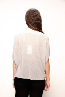 Mini kimono glitterato in maglia 3D