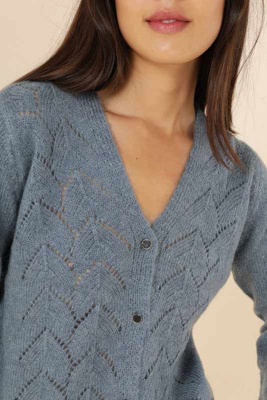 Cardigan Maddy in mohair traforato