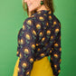Camicia slim floreale con fiori gialli