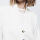 Cardigan in maglia con scollo a V e bottoni a contrasto