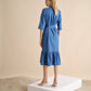 Abito midi in denim Ganga con cintura