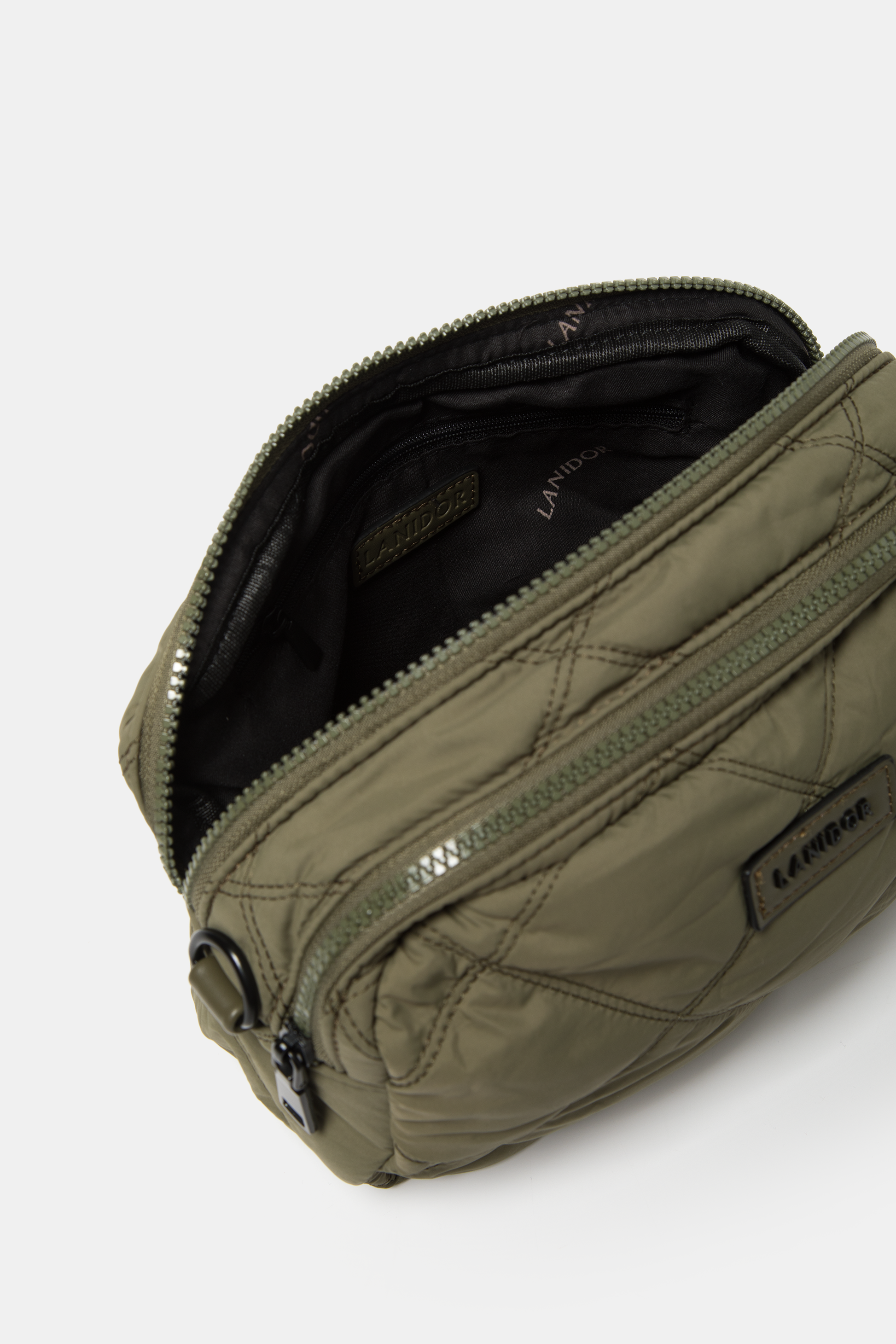 Borsa trapuntata a rombi con tracolla regolabile