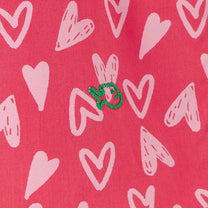 Boxer in cotone biologico con stampa cuori Valentin