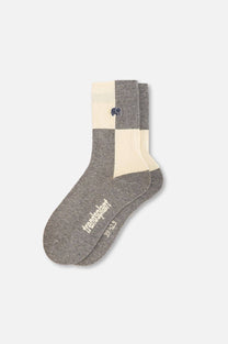 Calzini unisex leggeri color block grigio mélange