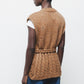 Gilet in maglia strutturata con scollo a V