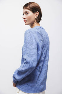 Maglione in Lana a Maglia Strutturata
