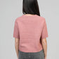 Maglione rosa Nelida con strass e perle
