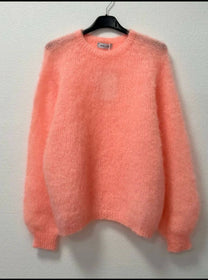 Maglione oversize girocollo in maglia calda color anice
