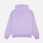 Felpa oversize da donna in cotone biologico con cappuccio color lavanda
