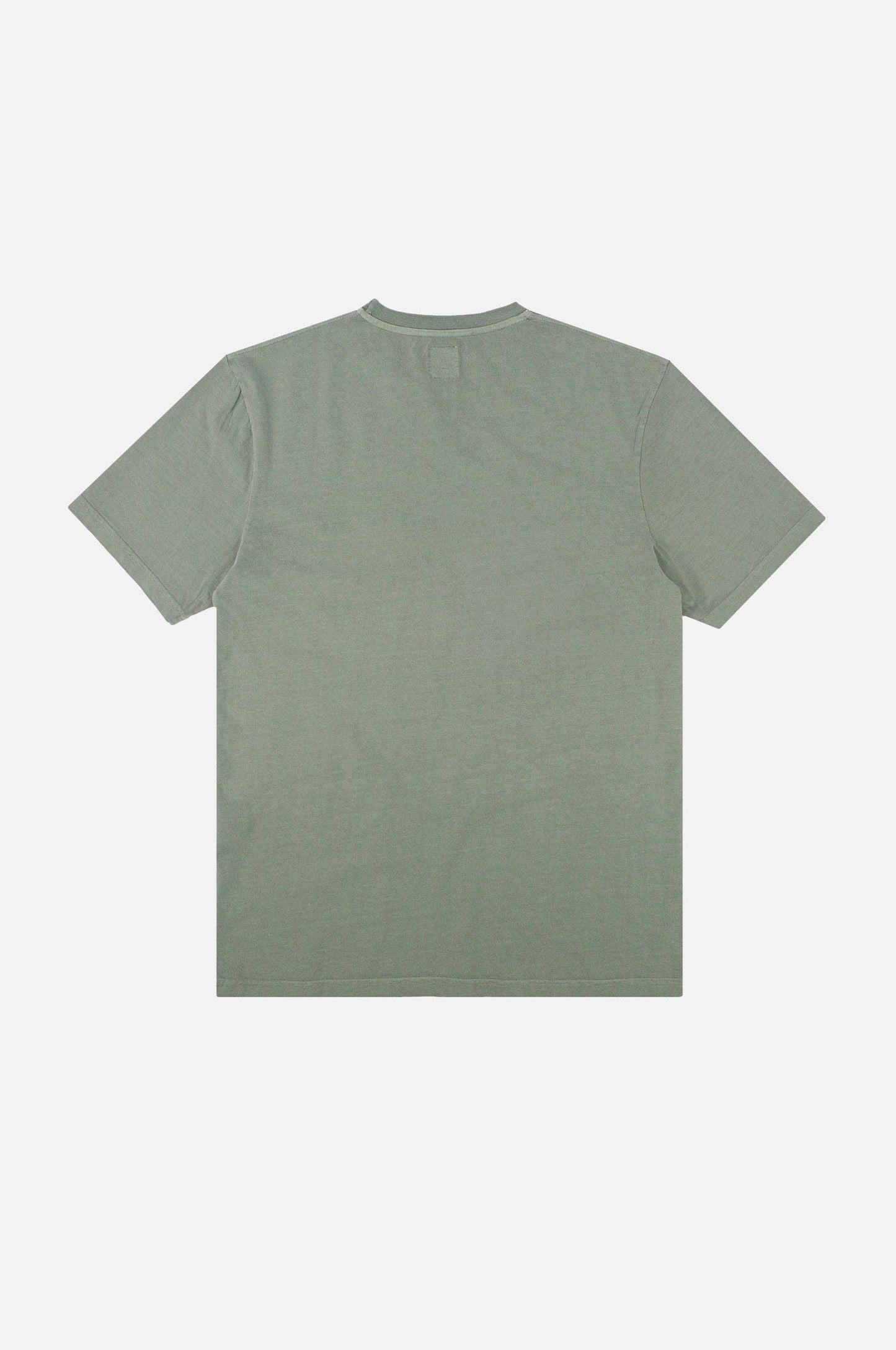 T-shirt pigmentata in cotone biologico verde salvia con taschino