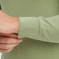 Maglia con colletto trucker sportivo in cotone verde