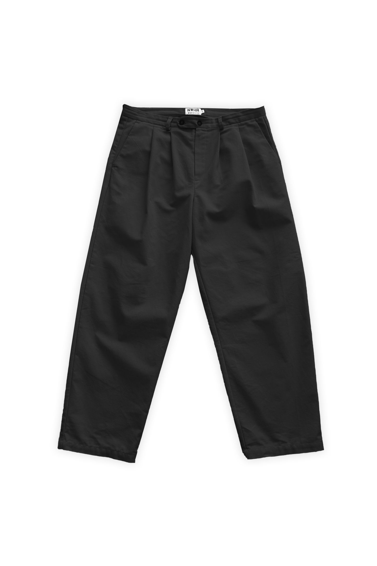 Pantaloni chino neri relaxed fit con pinces