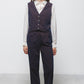 Gilet a quadri con scollo a V