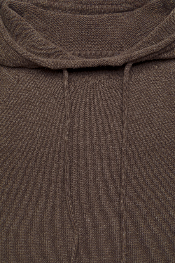 Maglione in lana con cappuccio e coulisse