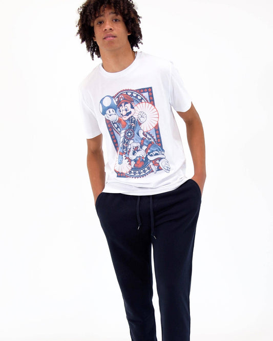 T-shirt Mario e Bowser con tatuaggi stile videogame