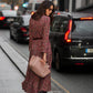 Abito lungo con stampa paisley