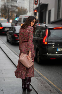 Abito lungo con stampa paisley