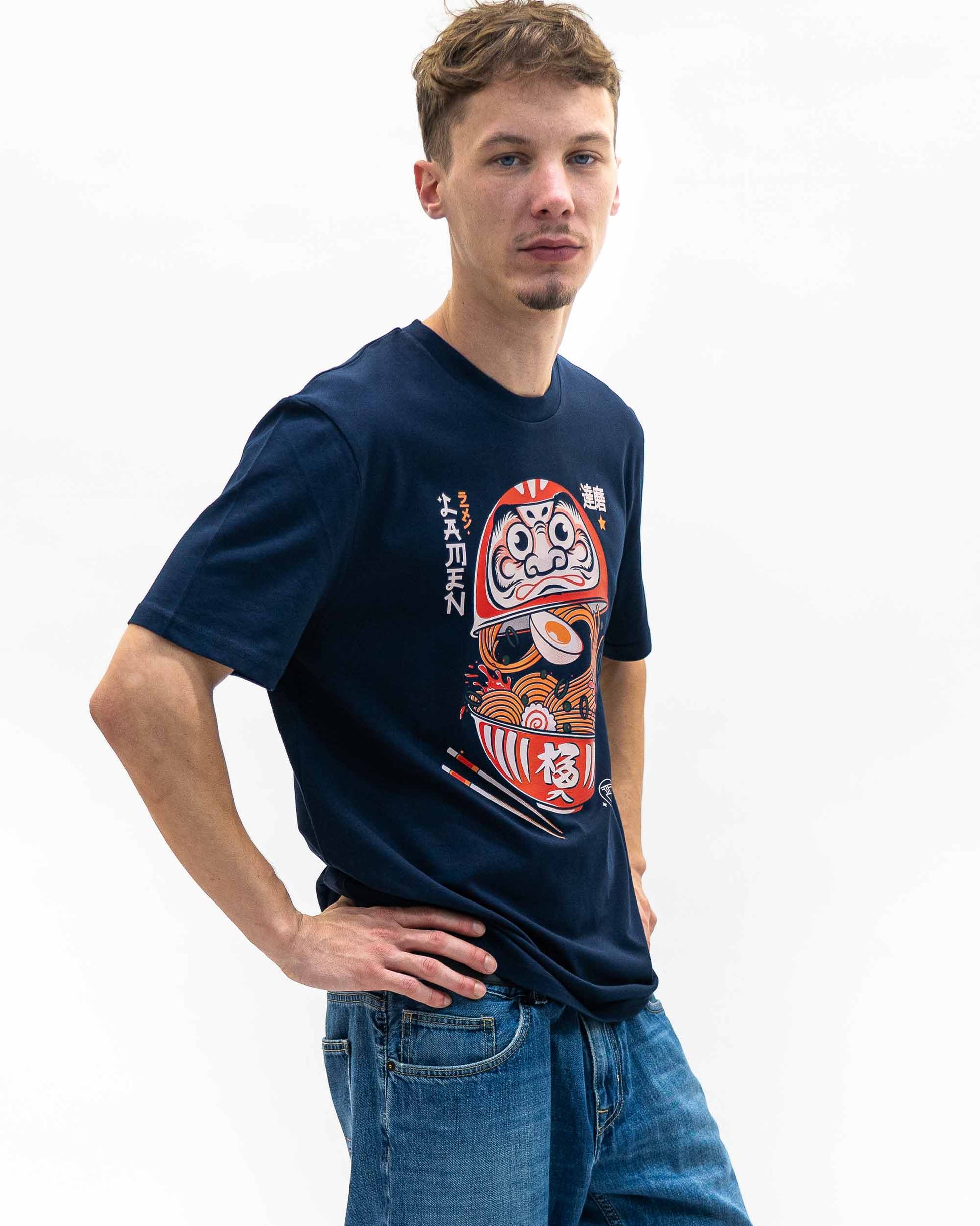 T-shirt Daruma Ramen Giapponese in Cotone Biologico