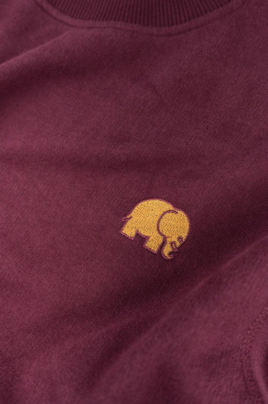 Felpa Essential in cotone organico bordeaux
