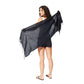 Sciarpa estiva in cotone nera 180×50