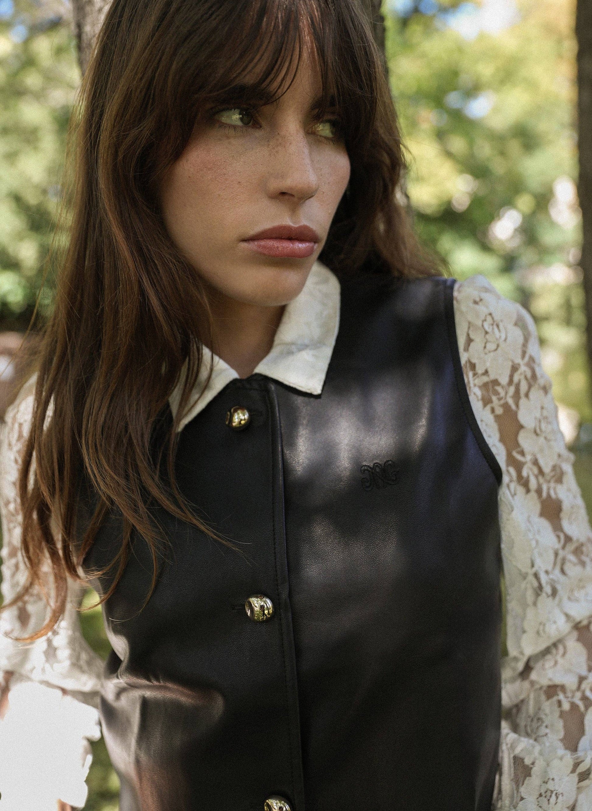 Gilet in similpelle nero Hulysse