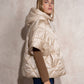 Cappa imbottita oversize con cappuccio e zip