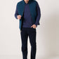 Gilet imbottito reversibile Brunch blu navy e blu petrolio