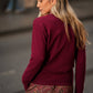 Maglione a Scollo a V in Lana e Cashmere
