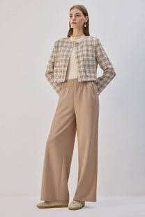 Pantaloni scuba a vita elasticizzata
