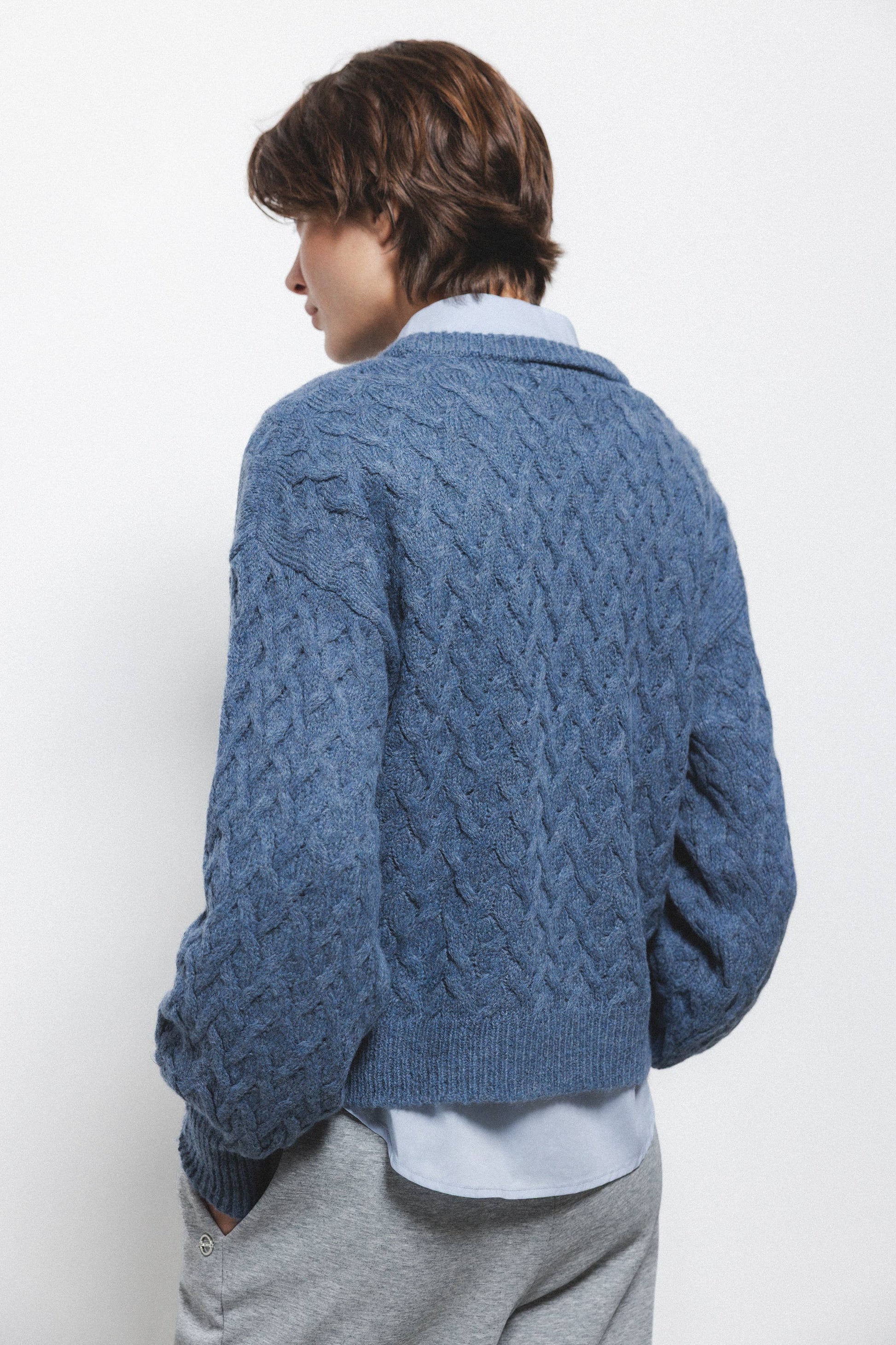 Maglione a maglia strutturata girocollo