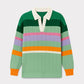 Tunica in maglia oversize a righe multicolor