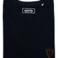 T-shirt nera con ricamo Pizza Love in cotone biologico