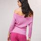 Maglione lurex off-shoulder