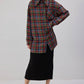 Camicia in tweed con frange