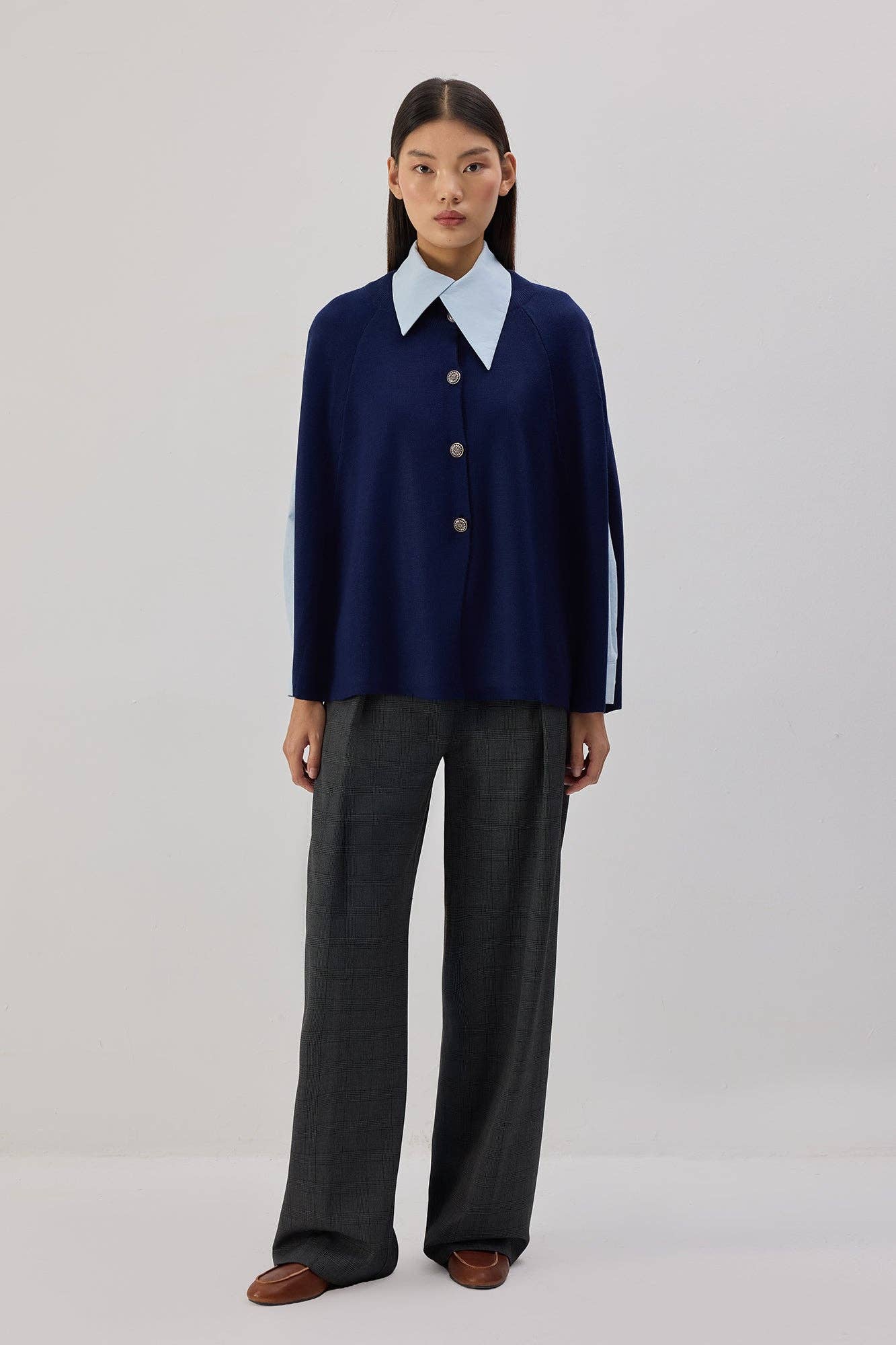 Poncho in maglia oversize