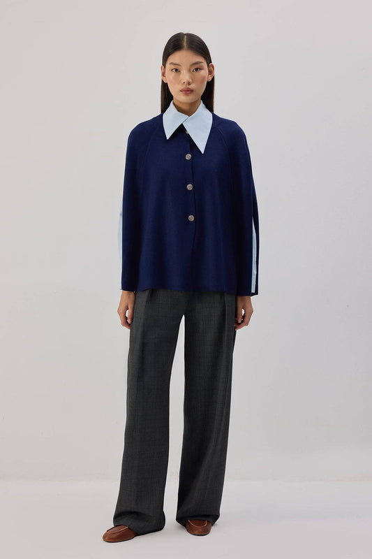 Poncho in maglia oversize